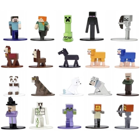 MINECRAFT Zestaw 20 Metalowych Figurek Seria 5